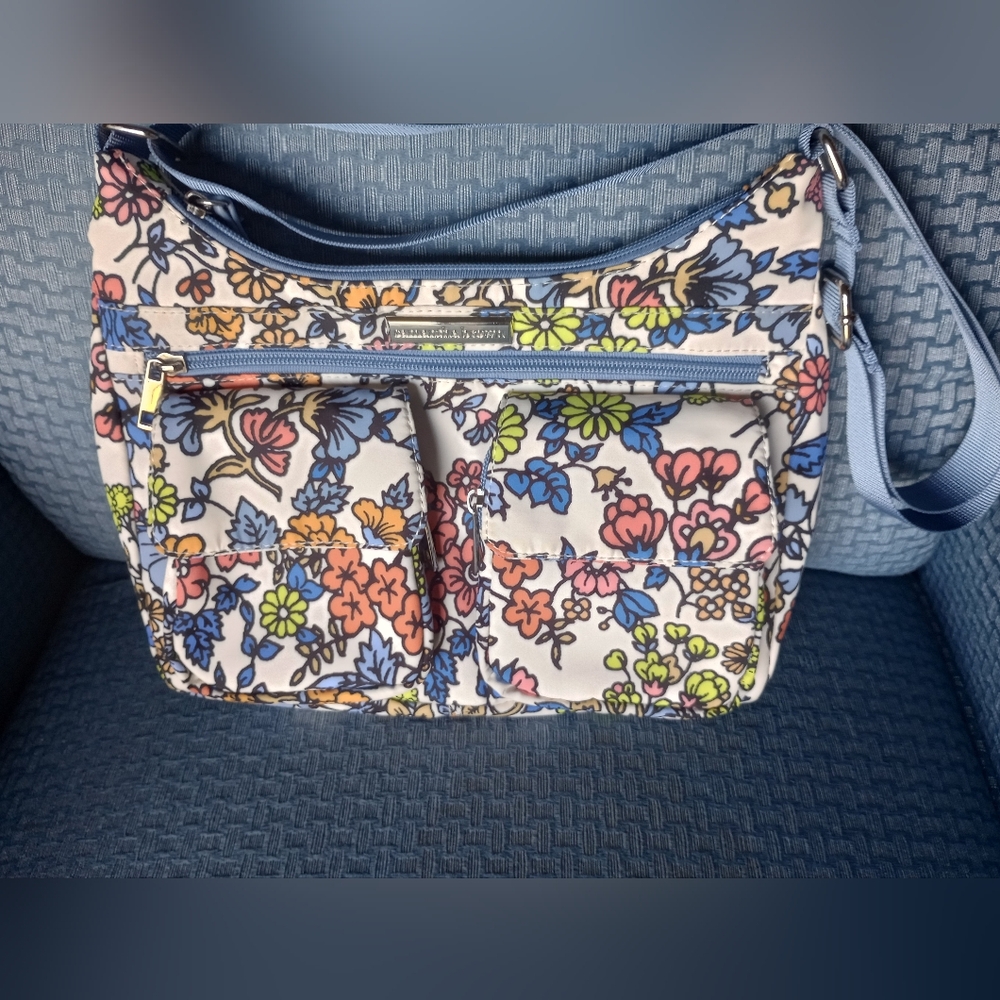 Samantha Brown Floral Hobo Crossbody Bag | Adjustable Strap
